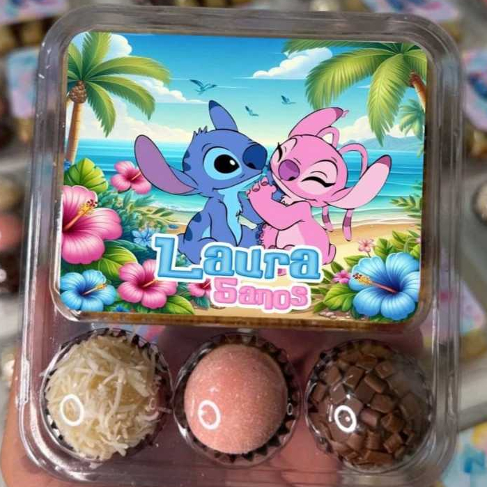 Adesivos personalizados para marmita de fatia de bolo com 3 doces-Tema ...