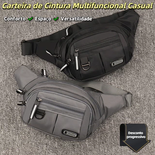 Pochete Masculina Impermeável com Alça Ajustável Estilosa Resistente e Versátil para Uso Diário