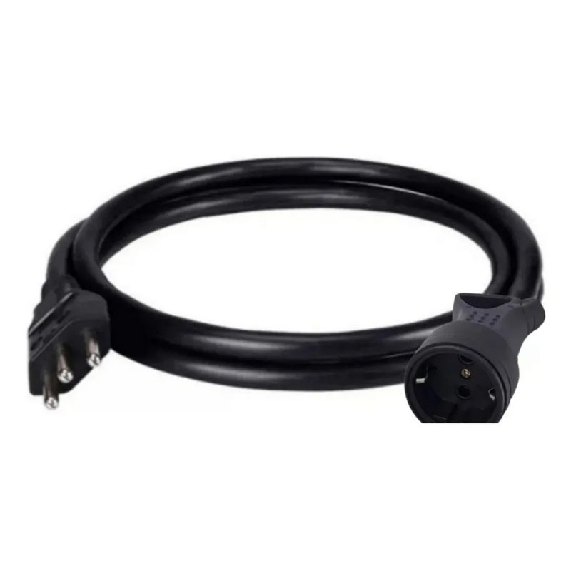 Cabo Adaptador Tomada Robo Aspirador Xiaomi X20 e outros equipamentos com cabo Europeu adaptando para tomada Brasileira