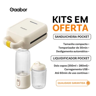 [Venda em combo] Gaabor Sanduicheira Elétrica SM60M +Espremedor de frutas portátil 350 ml + 280 ml FP03T -2 em Oferta na Shopee