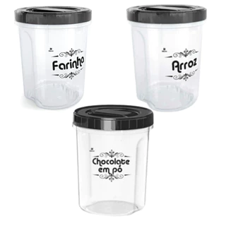 Pote Acoplado Com Rosca Mantimentos 2l Nitron em Oferta na Shopee