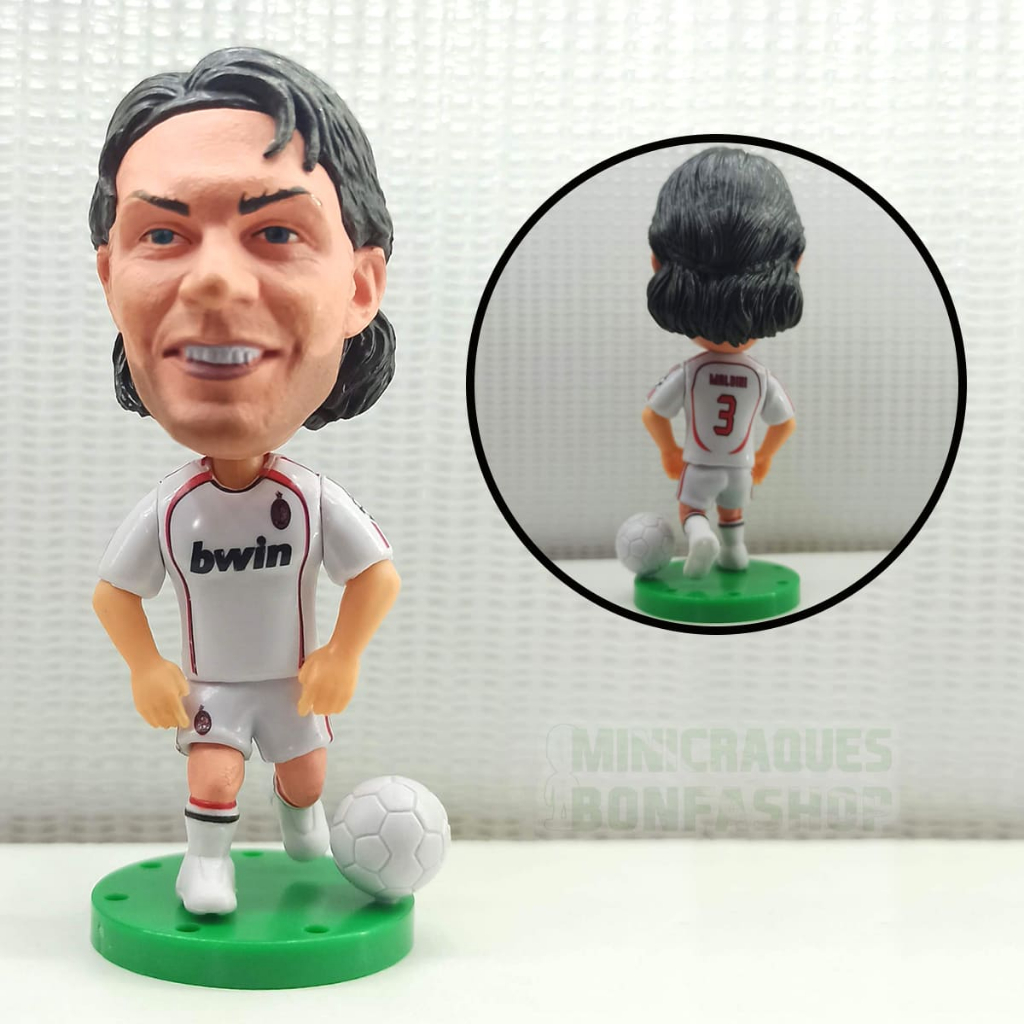 Mini Craque Maldini Milan - Miniatura Futebol Colecionável