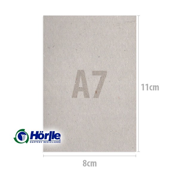 10 unidades de Papel Horlle Cartão Cinza Para Encadernação 1,9mm A7 - 8x11