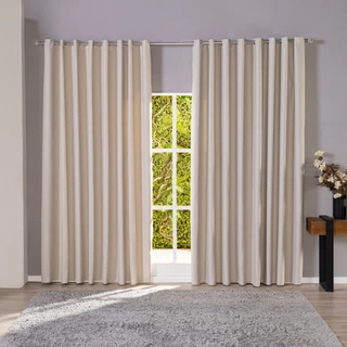Cortina Blackout Térmica  com Ilhós Para Apartamento Sala, Quarto ou Escritório Tecido Grosso em Oferta na Shopee