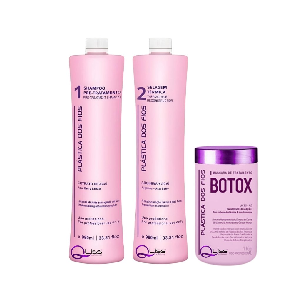 kit progressiva plástica dos fios com Btox 3x1kg | Shopee Brasil
