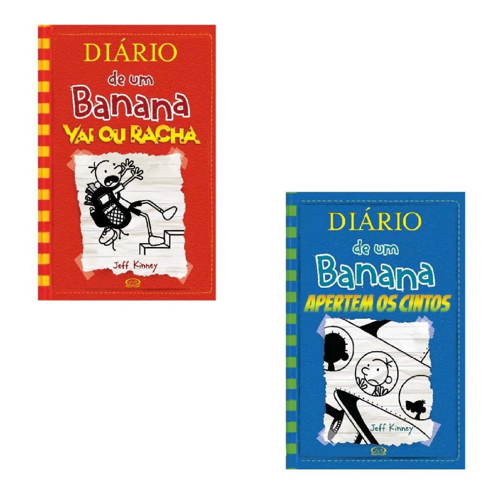 Kit Com 2 Livros, Diário De Um Banana 11 E 12 - Capa Dura | Shopee Brasil