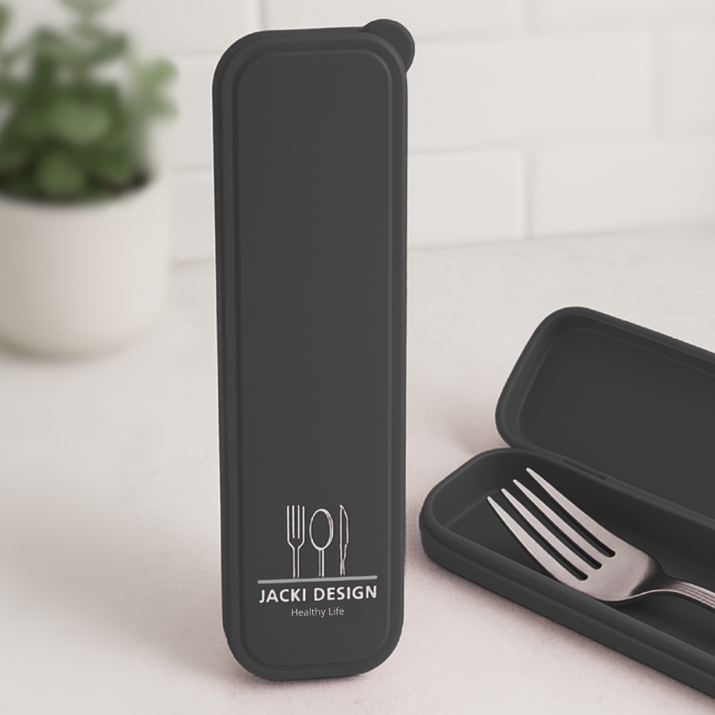 Porta Talheres Portátil Cozinha Preto Jacki Design - JOY
