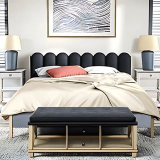 Kit Cabeceira Estofada Nuvem 8 Peças - 60x20 cm Queen Size Conforto Decoração