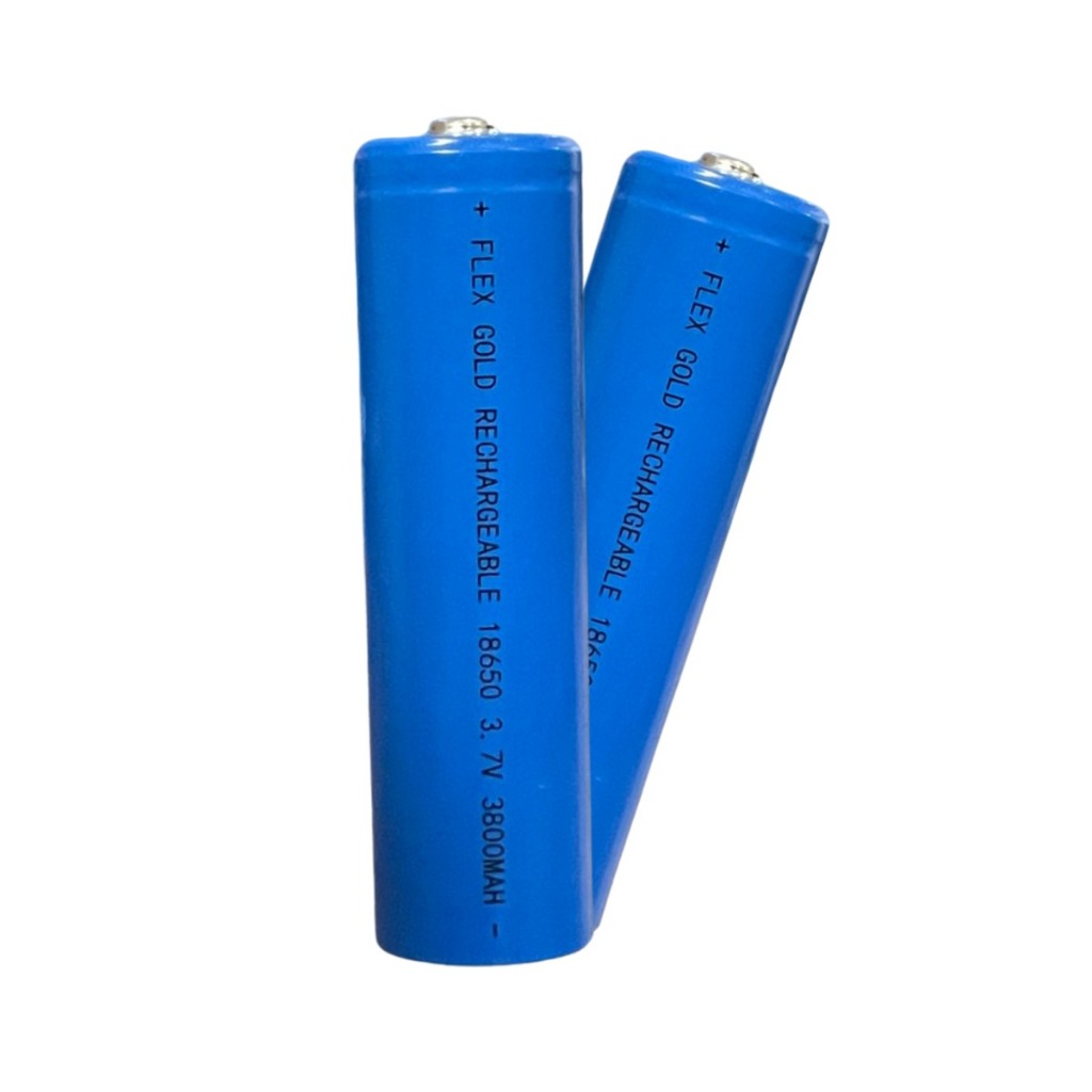 2 Pilhas Baterias Flex Gold18650 3800mah 3,7v Recarregável