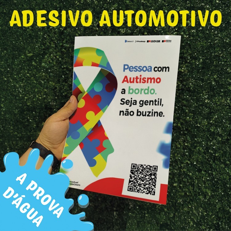 ADESIVO QR CODE AUTISTA A BORDO - A4 | Shopee Brasil