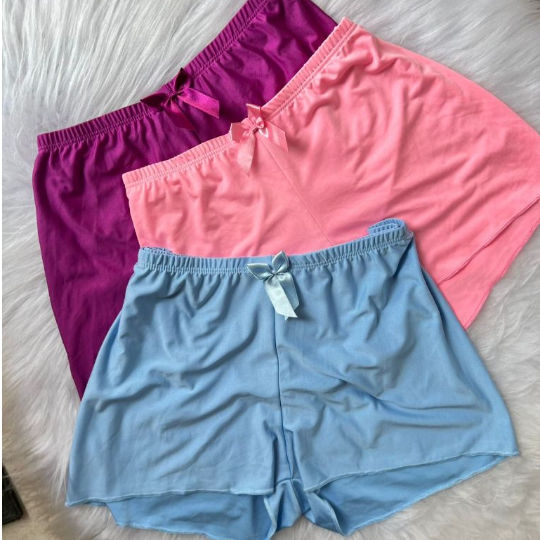 Mit Lingerie Kit 2 Shortinho De Dormir Feminino Sensual de Microfibra ...