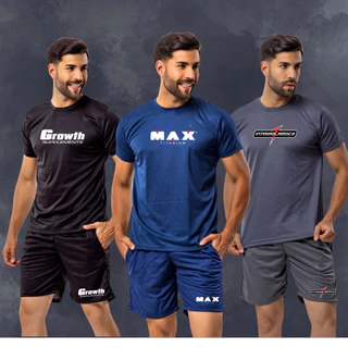 Kit 3 Camiseta camisa MIX Masculina para Esporte – Tecido DryFit Furadinho com Modelagem Slim Medusa2.0