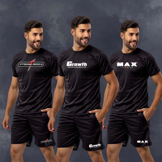 Kit 3 Camiseta Modelo MIX Masculina para Esporte – Tecido DryFit Furadinho com Modelagem Slim