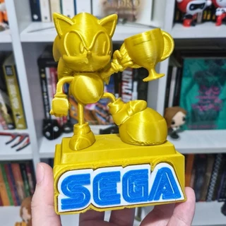 Réplica Troféu Decorativo F1 1997 - Ayrton Senna - Troféu do Sonic