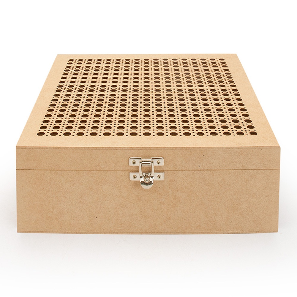 Caixa 30x30x10 Lisa Com Dobradiça e Fecho Resistente em Mdf
