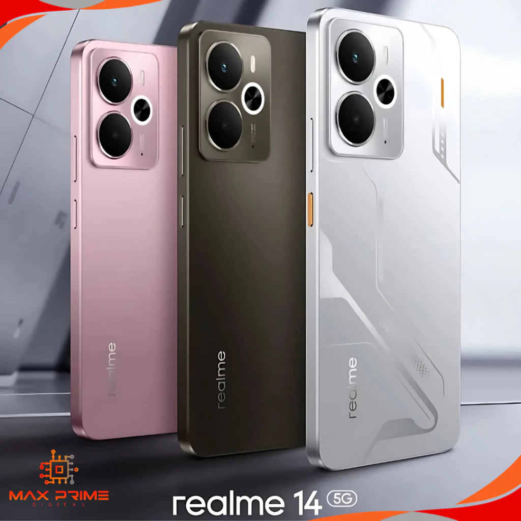 realme 14 5G 256/8GB RAM, 256/12GB RAM, 512/12GB RAM Snapdragon 6 Gen 4, Bateria 6000mAh, Câmera 50MP, Versão Global.