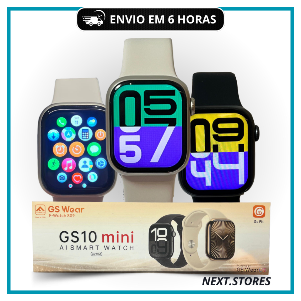 Smartwatch GS10 MINI Atualizado Chat GPT, MODO ESPORTE, NOTIFICAÇÕES e ...
