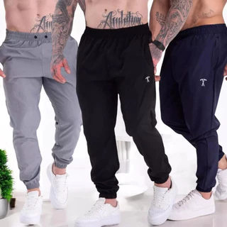 Combo Kits Calças Elastano Estilo Jogger Dri-fit GG ao G4 Tamanho Grande Calça Masculina Tactel