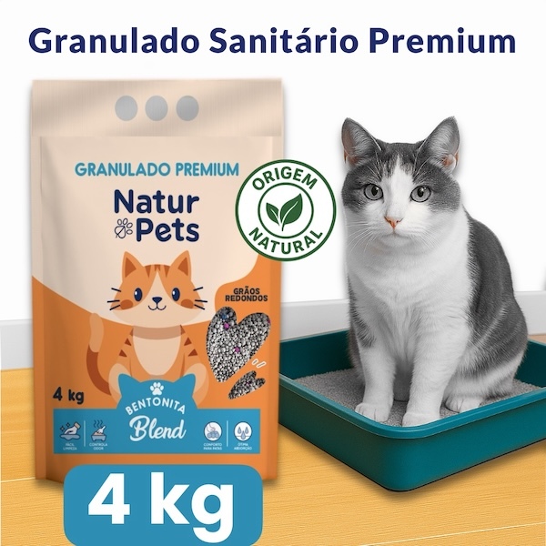 Areia Para Gatos - Anti-odor - Bentonita Esferica - 4 KG | Shopee Brasil