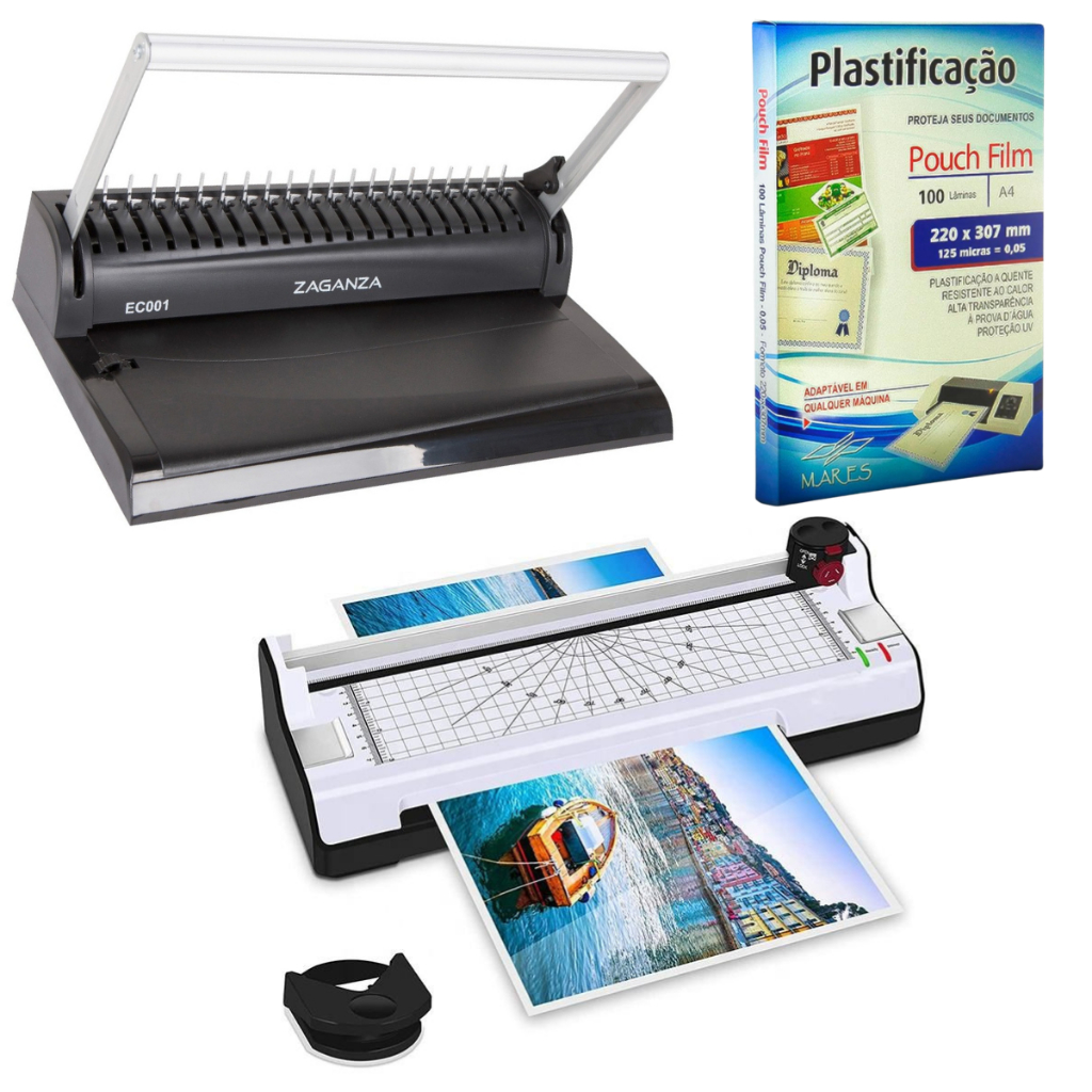 kit-plastificadora-a4-pl-stico-polaseal-a4-encadernadora-manual