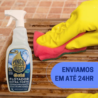 Pingo Mágico Gold 1L Desengordurante Todas as Superfícies Cozinha Banheiro Piso Áreas Externas