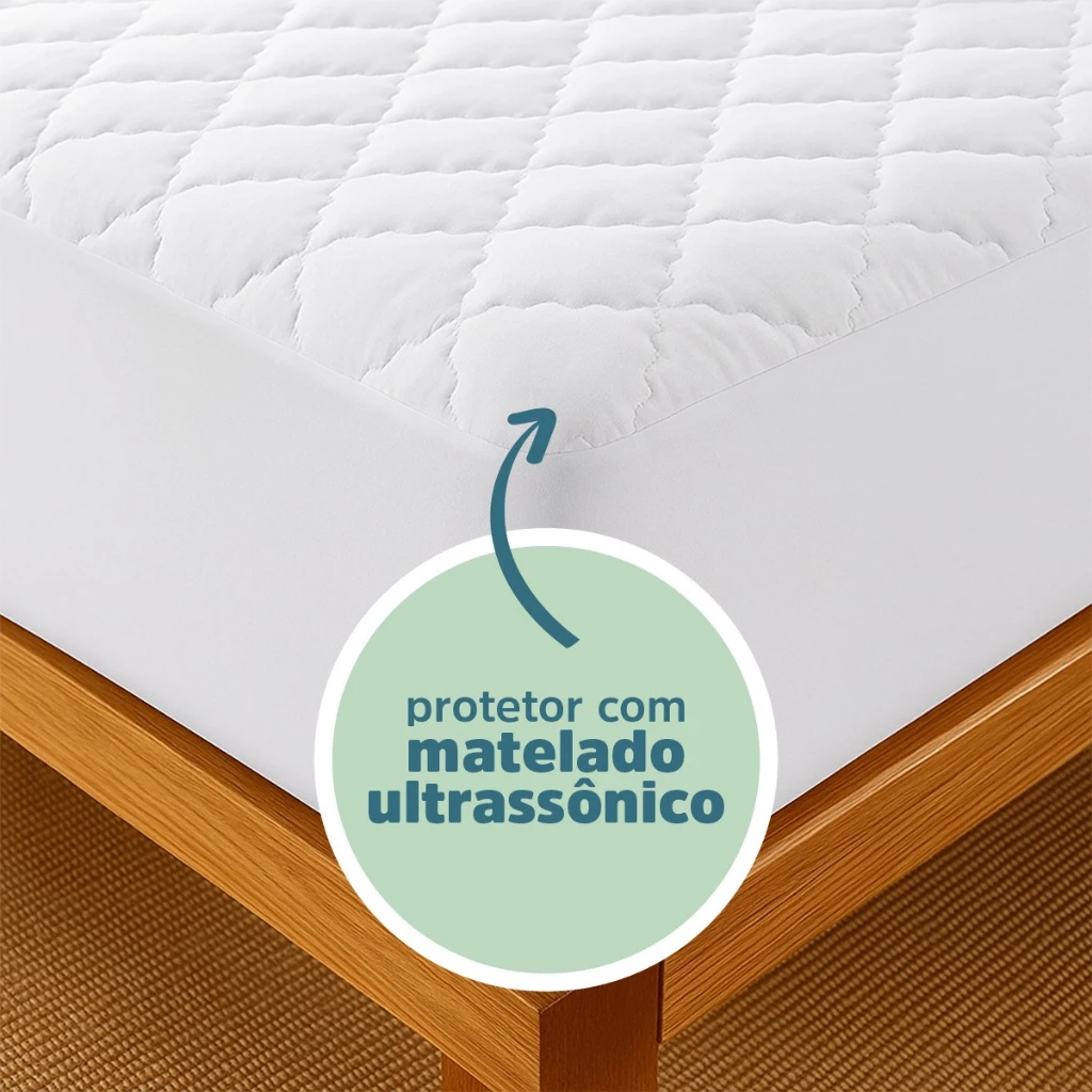 Lençol Protetor Ajustável Macio e Impermeável Avulso Para Colchão Berço Solteiro Casal Queen e King