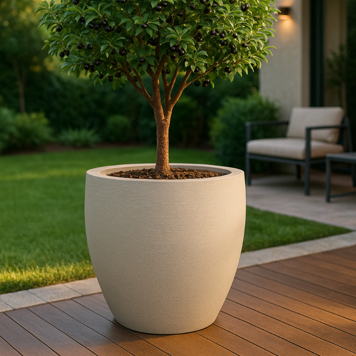 Vaso Grande Órion 67cm 130Litros Decorativo de Polietileno Leve para ...