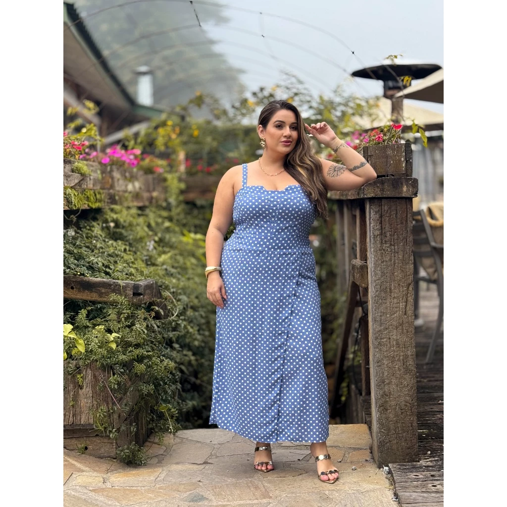 Vestido Longo Plus Size Casual