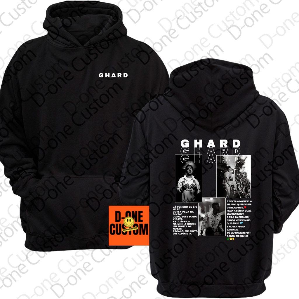 Blusa de Frio Moletom com Capuz Rapper Ghard HipHop Rap Veigh ...