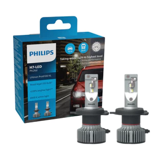 Par Lâmpada Philips Led Ultinon Pro 6100 H7 6000K 220% 12v/24v em Oferta na Shopee