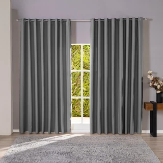 Cortina Blackout Para Apartamento Quarto Sala 2,50x1,80m Bloqueio Total da Luz  Ilhós Cromado em Oferta na Shopee