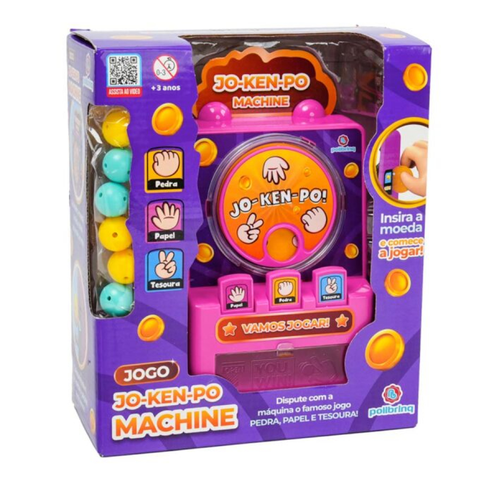 Jogo Jo-ken-po Infantil Pedra Papel Tesoura Roleta Polibrinq