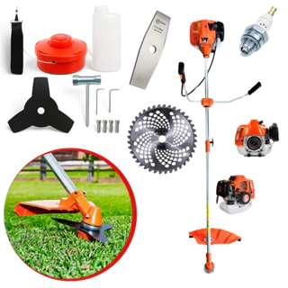 Roçadeira 4em1 2T Nakasaki 75CC - Super Potente 3,5HP + Carretel + 3 Pontas + Disco Facão + 80D em Oferta na Shopee