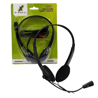 Fone Headphone com microfone P2 para PC e Notebook Home Office Skype: XC-HS12