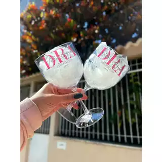Taça Gin baby cristal 450ml personalizada qualquer tema