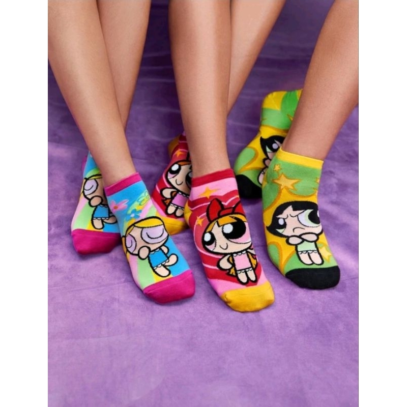 3 Pares de Meias das Meninas Super Poderosas - The Powerpuff Girl ...