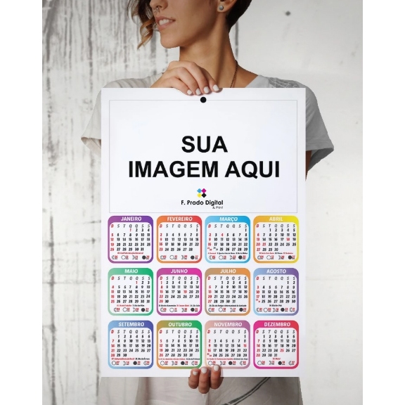Calendário 2025 ou 2026 Parede Grande Personalizado - Tamanho A3 ...