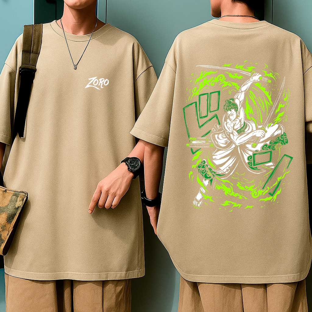 Camisa Oversized Estampada Camiseta Algodão Anime Geek Zoro One