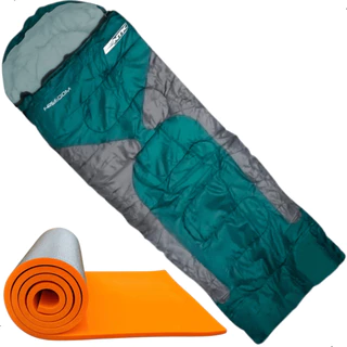 Kit Acampamento Saco Dormir NTK Freedom Com Capuz + Isolante Térmico Proteção Antiumidade Camping Praia Pescaria Trilha
