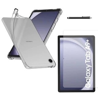 Kit Capa Transparente Para Tablet Galaxy Tab A9+/A9 Plus "11" Polegadas + Película Vidro + Caneta