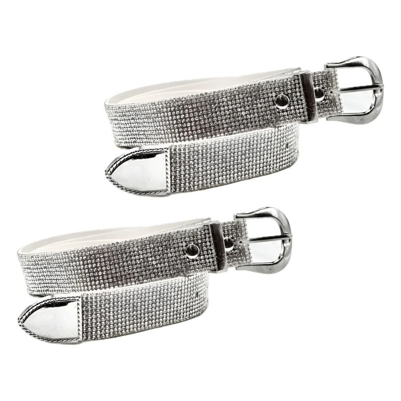 専用です❤️ Cinto Pedra Strass Prata Brilhante Feminino Moda 2.5cm ZX-N174B