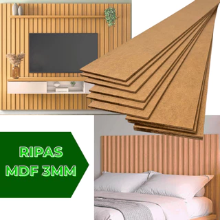 Kit 45 Ripas Cruas 120x10cm MDF Painel Ripado Shiplap Decorativo MDF Cru 3mm Ripinhas Tendência 2025