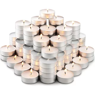 Kit 100 Velas Rechaud Mini Suporte Alumínio Flutuante Decorativa Mesa Festa Casamento Eventos Fondue
