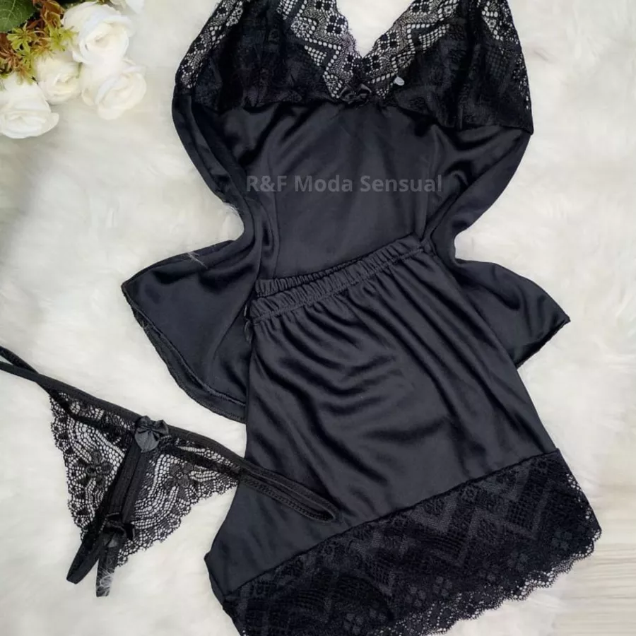 KIT 1 Baby Doll Sexy y 1 Braga Fio Sexy Apressadinha