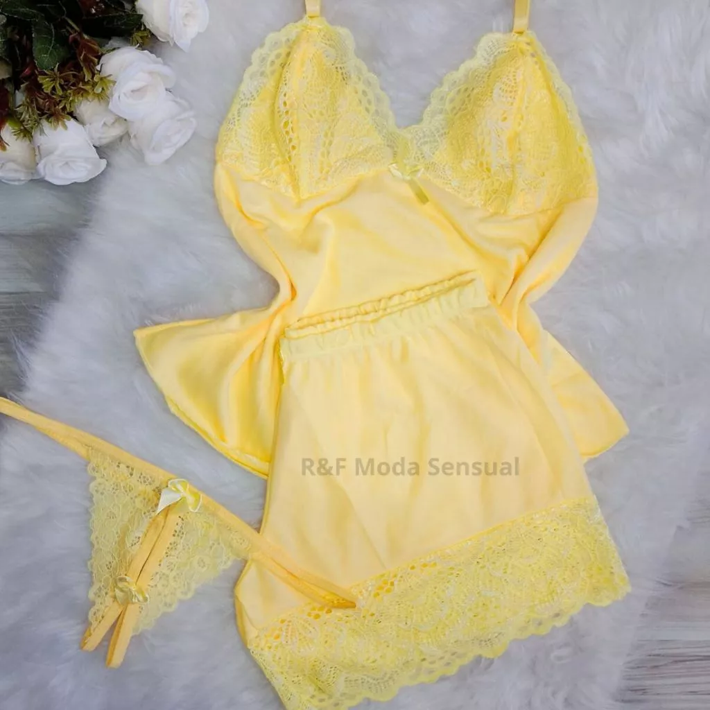KIT 1 Baby Doll Sexy y 1 Braga Fio Sexy Apressadinha