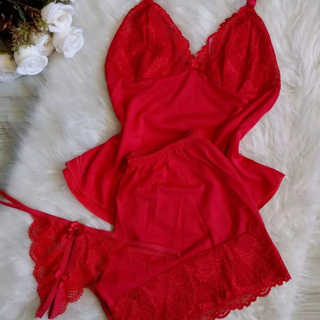 KIT 1 Baby Doll Sexy y 1 Braga Fio Sexy Apressadinha