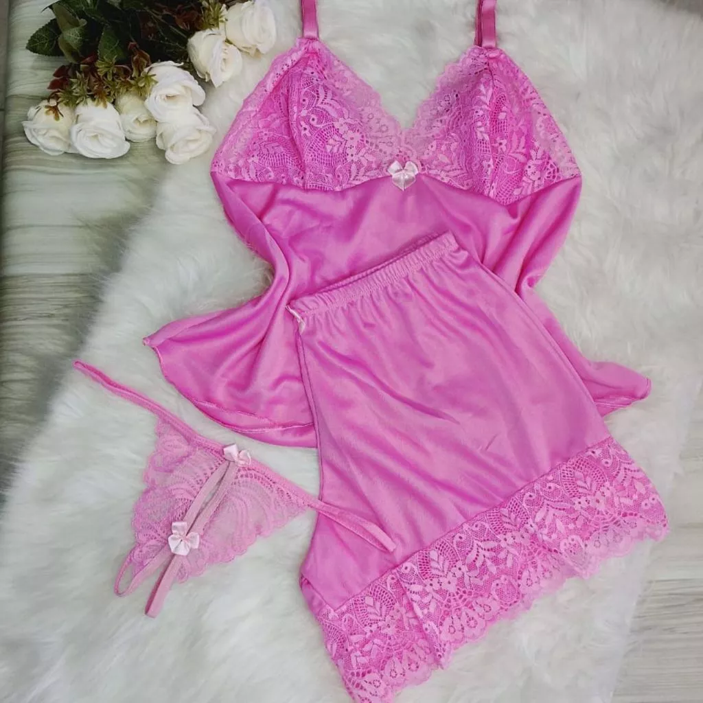 KIT 1 Baby Doll Sexy y 1 Braga Fio Sexy Apressadinha