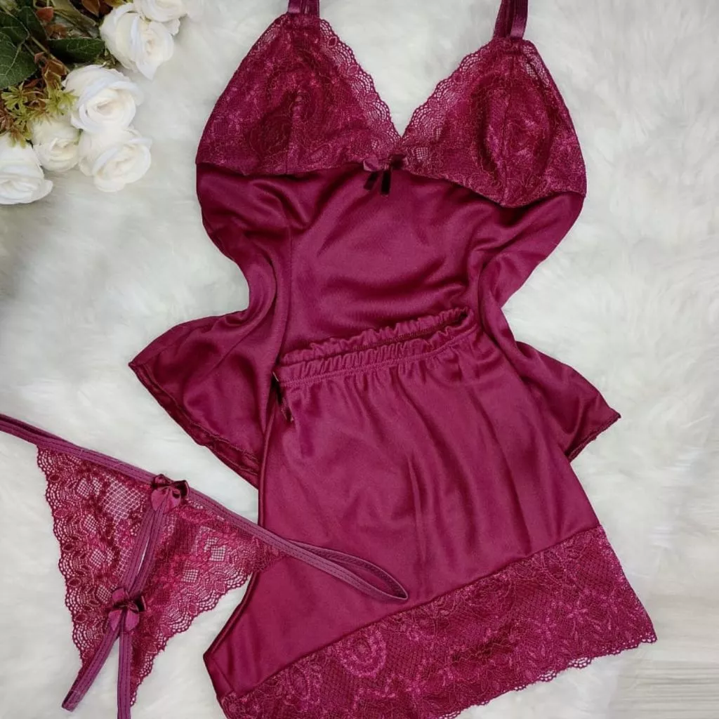 KIT 1 Baby Doll Sexy y 1 Braga Fio Sexy Apressadinha