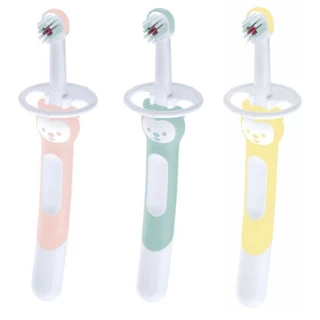 Escova Dental Bebê Mam Training Brush 5+ Meses Azul ou Rosa em Oferta na Shopee