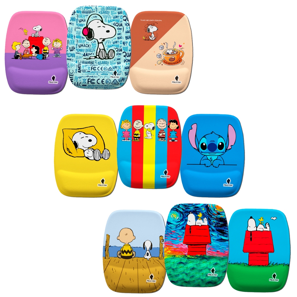 Mouse Pad Ergonômico Retangular Personagens de desenho animado